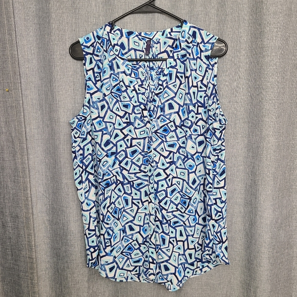 NDYJ women's top/blouse sleeveless blue sz M - Picture 1 of 5